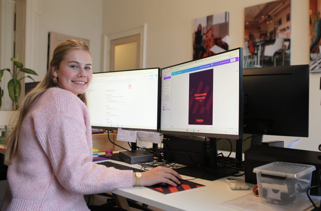 Doeschka loopt stage bij Livable.